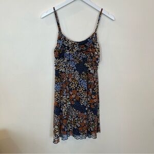 Dry Goods Originality Floral Mini Dress Womens Small Lined Bohemian Mesh